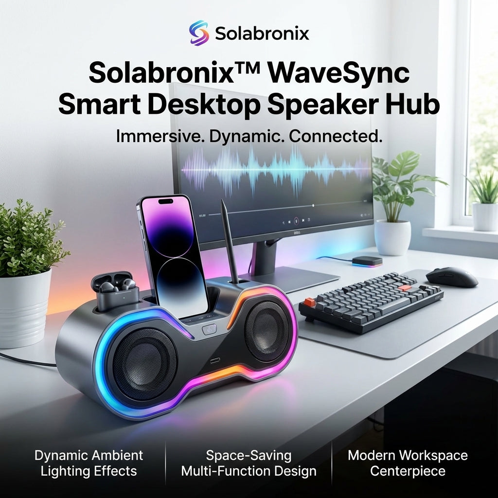 Solabronix™ WaveSync Smart Desktop Speaker Hub