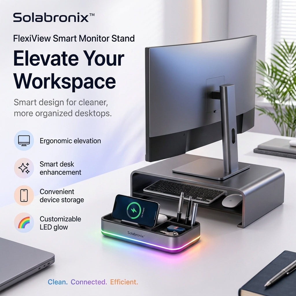 Solabronix™ FlexiView Smart Monitor Stand